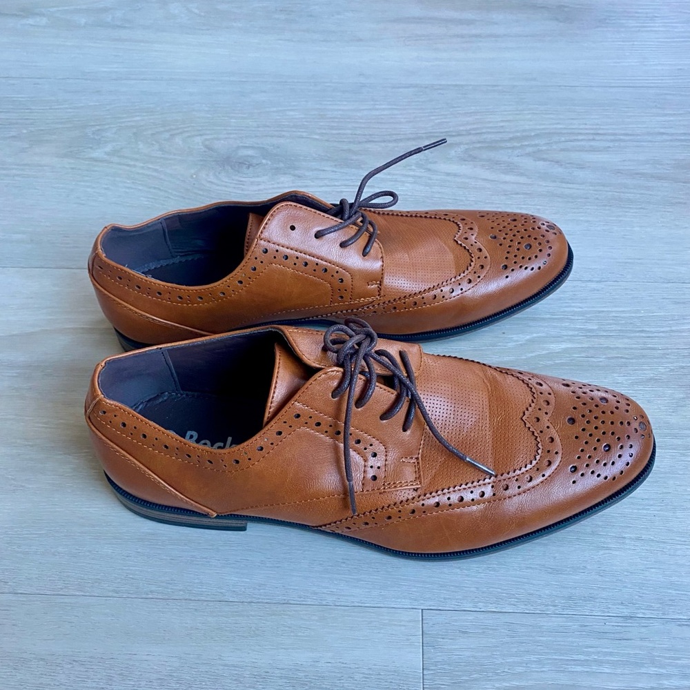 🤎 EUC Men’s Beckett Edinburgh Brown Leather Oxfords Brogue Lace Up Wingtip 10